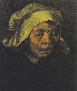 Vincent Van Gogh Head of a Peasant woman with white hood oil on canvas